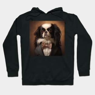 Japanese Chin Dog in Suit Hoodie